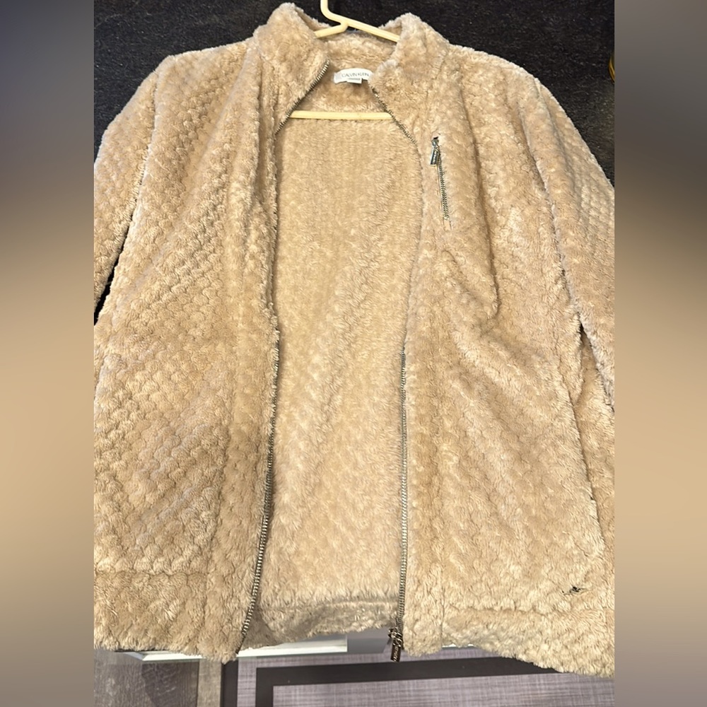 Calvin Klein zip up sweater and Sherpa zip up bundle!
